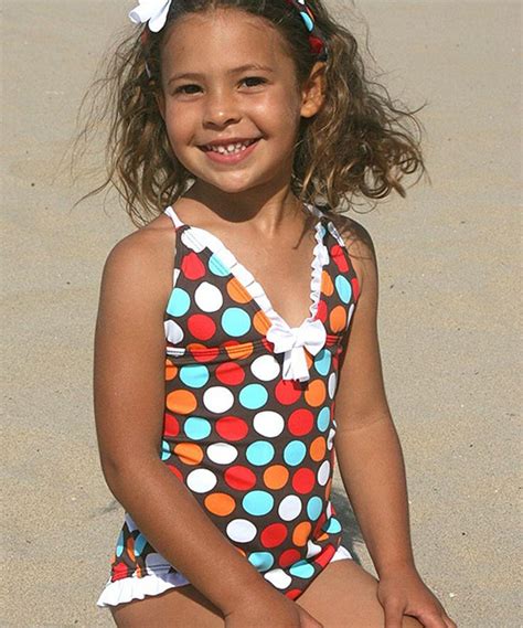 Loving This Azul Swimwear Brown And Blue Spot On One Piece Toddler
