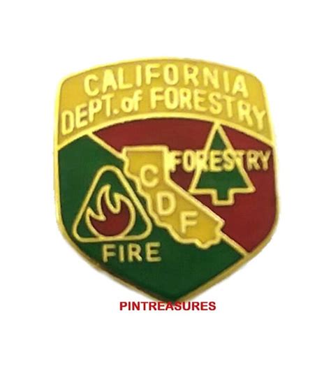 California Department Of Forestry Cdf Pins Fire Department Etsy