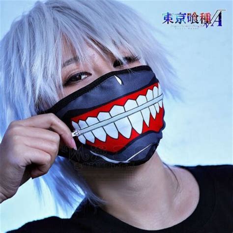 Mask Kaneki Ken Face Masks Zipper Cycling Anti Dust Anime Tokyo Ghoul