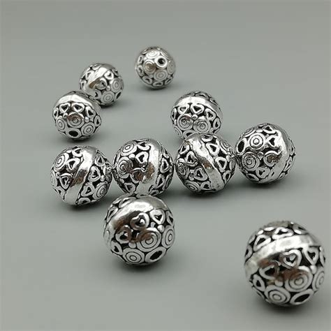 2 Sterling Silver 12mm Beads 925 Sterling Silver Beads Etsy