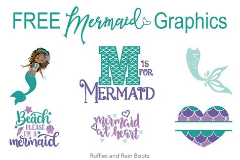 Free Mermaid SVG Files, Fonts, and Graphics for Crafts and Gifts
