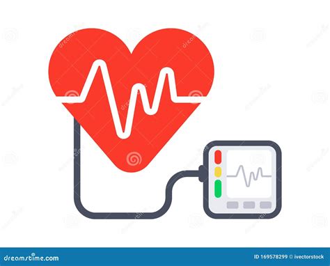 Blood Pressure Icon Concept With Hypertension Measurement Tool And