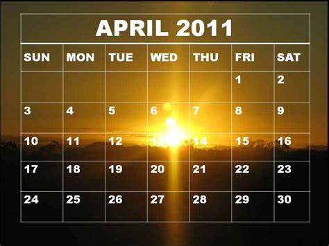 April Calendar 2011 With Holidays Homecoming Hairstyles