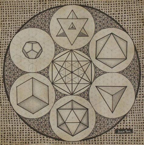 Geometría Sagrada Ii 5 Sólidos Platónicos Ocultismo Amino Arte