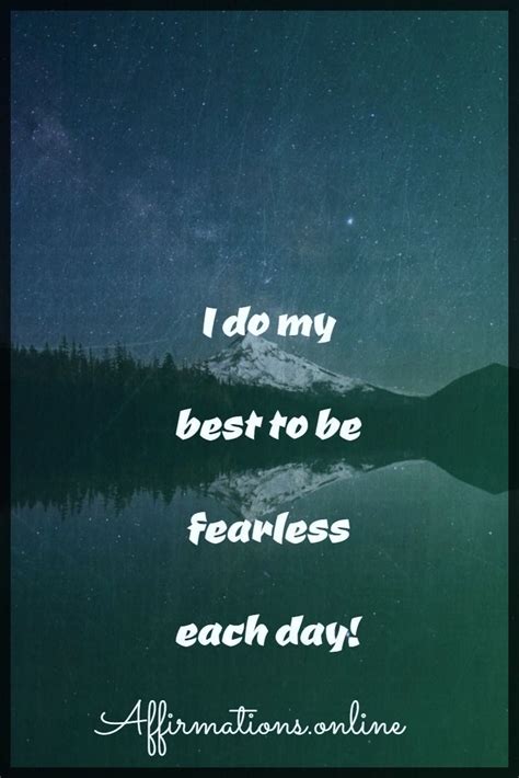 Fearless Life Affirmations Affirmations Daily Affirmations Self
