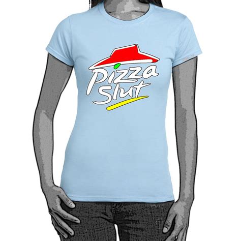 Starlite Womens Funny Sayings Slogans T Shirts Pizza Slut Tshirt Ideal