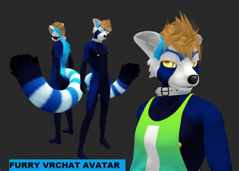 Vrc Avatar Furry Avatar Vrchat Furry Anime Vtuber 3d Model Vrchat Vr