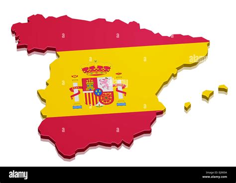 Spain Flag Map Country Shape Cut Out Stock Images And Pictures Alamy