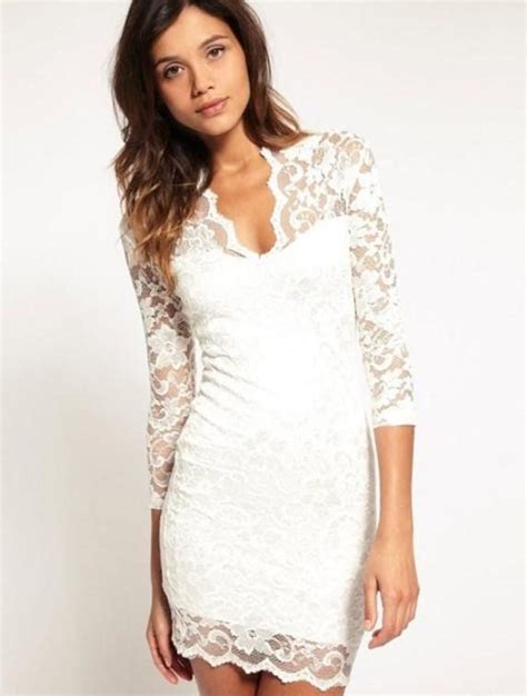 Plus Size White Long Sleeve Dress Pluslookeu Collection