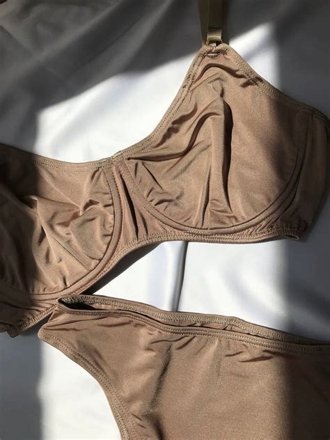 Basic Nude Lingerie Set Everyday Underwear Women High Rise Etsy