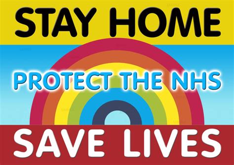 Stay Home Protect The Nhs Save Lives Posterprintsign Environmental