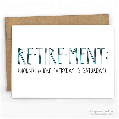 Retirement Card The Real Meaning Of Retirement Blank Inside A2