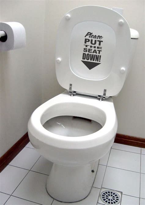 Please Put The Seat Down Toilet Sticker Fun Decal For The Bathroom