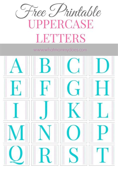 Find a perfect stencil template for your project today. Free Printable Alphabet Letters A to Z {LARGE Upper Case ...