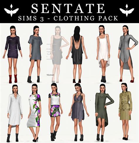 Sentate Sims 3 Clothing Pack Sims 3 Sims Download Sims 3 Cc Clothes Sims 3