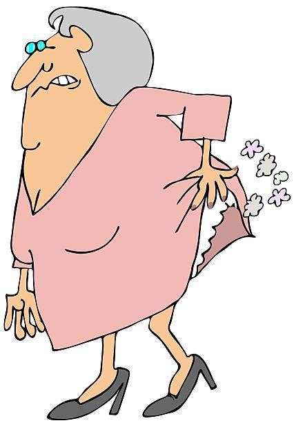 Cartoon Of The Old Women Farting Illustrations Royalty Free Vector