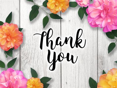 Rose Thank You Images With Flowers Thank You Note And Colorful