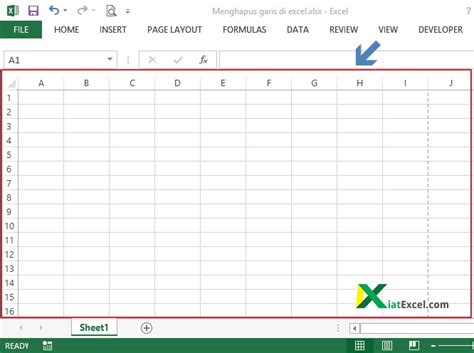 Kolom berbentuk horizontal dari kiri ke kanan yang biasanya di gunakan untuk memasukan berbagai kriteria data. Cara Menghapus Garis di Excel - KiatExcel.com