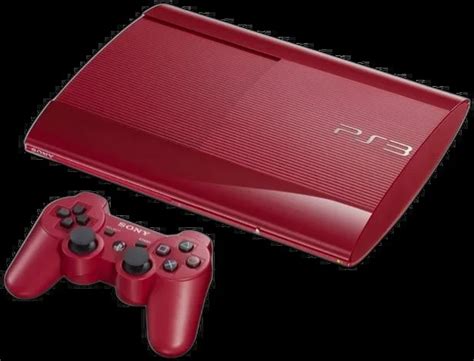 Sony Playstation 3 Super Slim Garnet Red 2 Controller Bundle