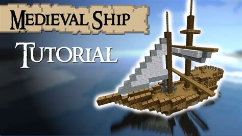 Minecraft Tutorial How To Build A Medieval Ship Tradeship Version 2
