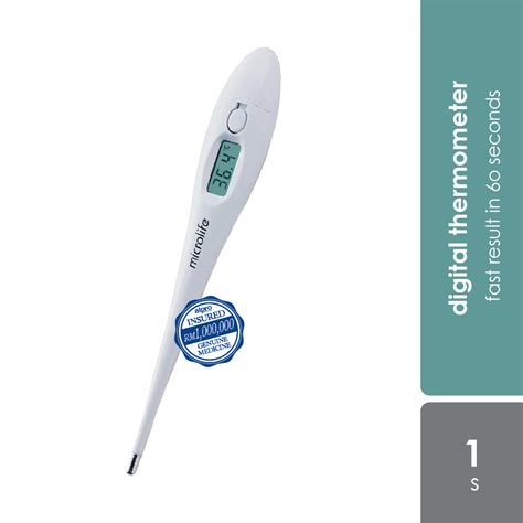 Microlife Digital Thermometer Mt16f1 For Oral Axillary And Rectum