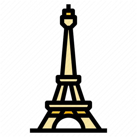 Eiffel Landmark Paris Tower Travel Icon