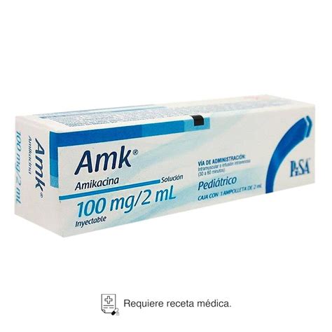 Amk Amikacina 100 Mg2ml Solución Inyectable Pediátrico 2 Ml Walmart