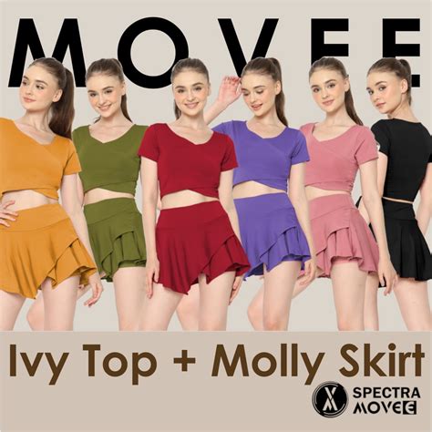 Jual Rok Senam Molly Skirt Baju Senam Ivy Top Atasan Senam Celana Rok Setelan Senam Wanita