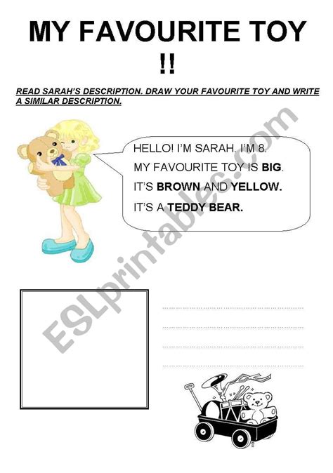 my favourite toy esl worksheet by mabelen