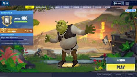 Shrek In Fortnite Lobby Youtube