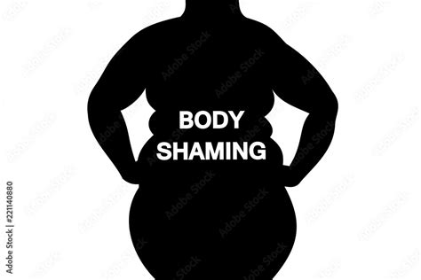 Vettoriale Stock Body Shaming Fat And Obese Woman Body Is Labelled