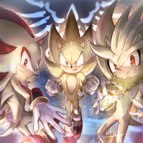 Super Sonic Shadow And Silver Fan Art Sonic The Hedgehog Amino
