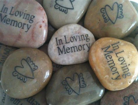 Memory Stones For Funeral Memorial Favor T For Life Celebration
