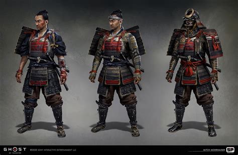 artstation ghost of tsushima samurai clan armor mitch mohrhauser fantasy samurai samurai