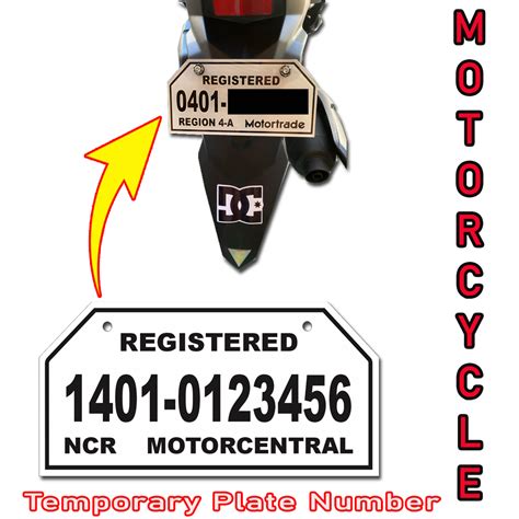 How To Get Temporary Plate Number For Motorcycle