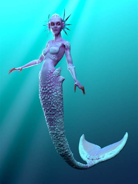 Artstation Creepy Mermaid Modelingtexturingrigginganimation
