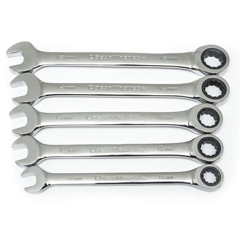 Gearwrench Metric Ratcheting Combination Wrench Set 5 Piece 93004d Ebay