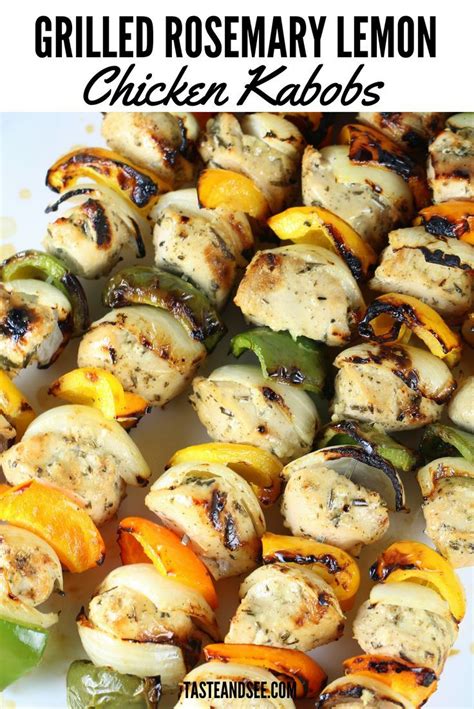 Grilled Rosemary Lemon Chicken Kabobs Hearty Healthy And So Delicious