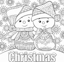 Christmas Snowmen Colouring Page for Kids - Thrifty Mommas Tips