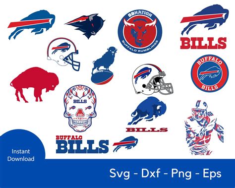 Buffalo Bills NFL SVG Cutting Files Eps Dxf Png Cricut Etsy