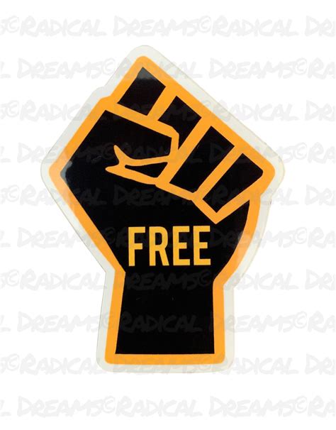 Freedom Fist Sticker Radical Dreams Pins