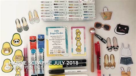 Happie Scrappie July Summer Style Kits B Tn Happie Pen Box