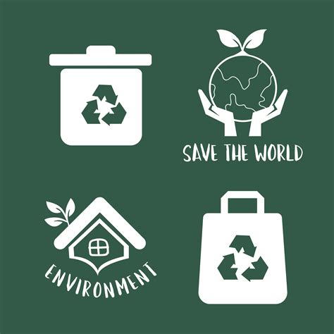 Environment Conservation Symbol Set Illustration Download Free