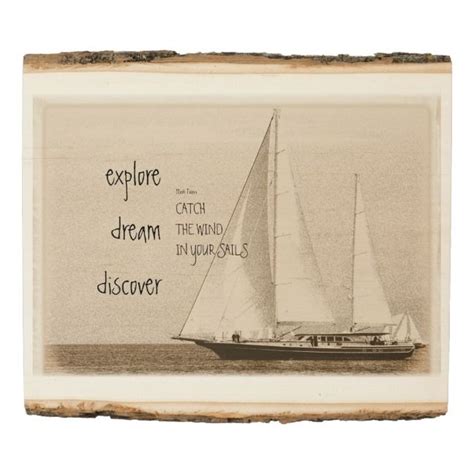 Sepia Nautical Sail Boat Quote Wood Panel Boating Quotes Wood