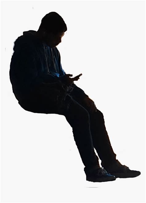 Man Sitting Silhouette Png Png Download Human Sitting Silhouette