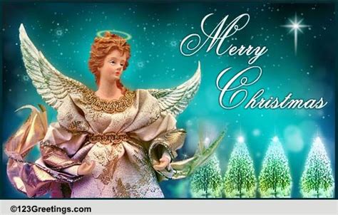 Send Christmas Angel Blessings Free Angel Ecards Greeting Cards