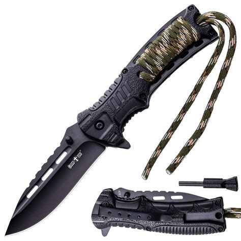 Pocket Knife Tactical Folding Knife Spring Assisted Knife With Fire