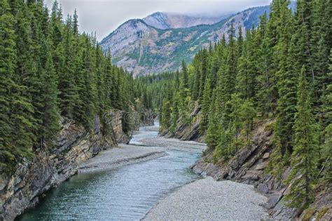 Bow River Banff National Park Alberta Canada Stock Image Image Of