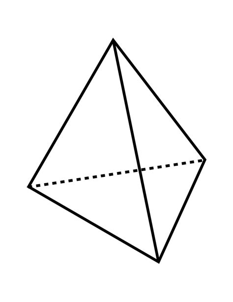 Triangular Pyramid With Triangular Base Clip Art Library