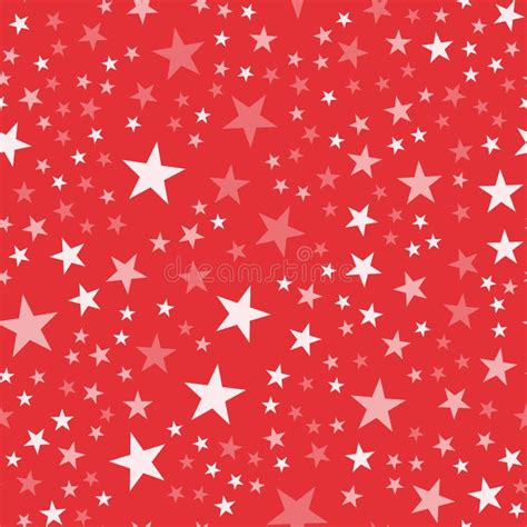 White Stars Pattern On Red Background Stock Vector Illustration Of